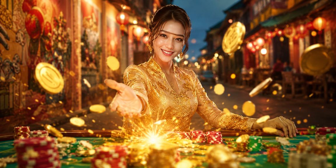 Pengalaman permainan di Penang dengan pakaian kebaya tradisional